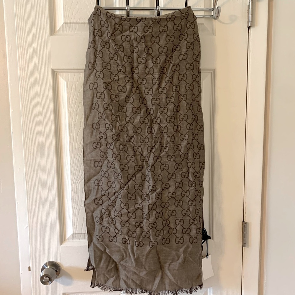 Gucci Wool ‘GG’ Jaquard Scarf